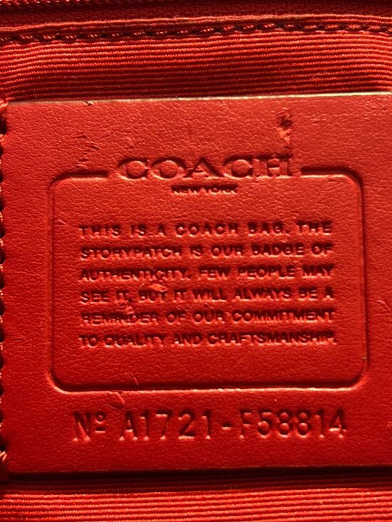 COACH Billie Charlie Nylon & Leather True Red Drawstring Bag Backpack F58814 main image 11